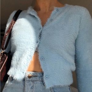 NWT Princess Polly Blue Fuzzy Sweater